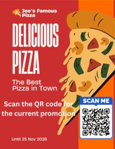 Example ad/coupon with QR code